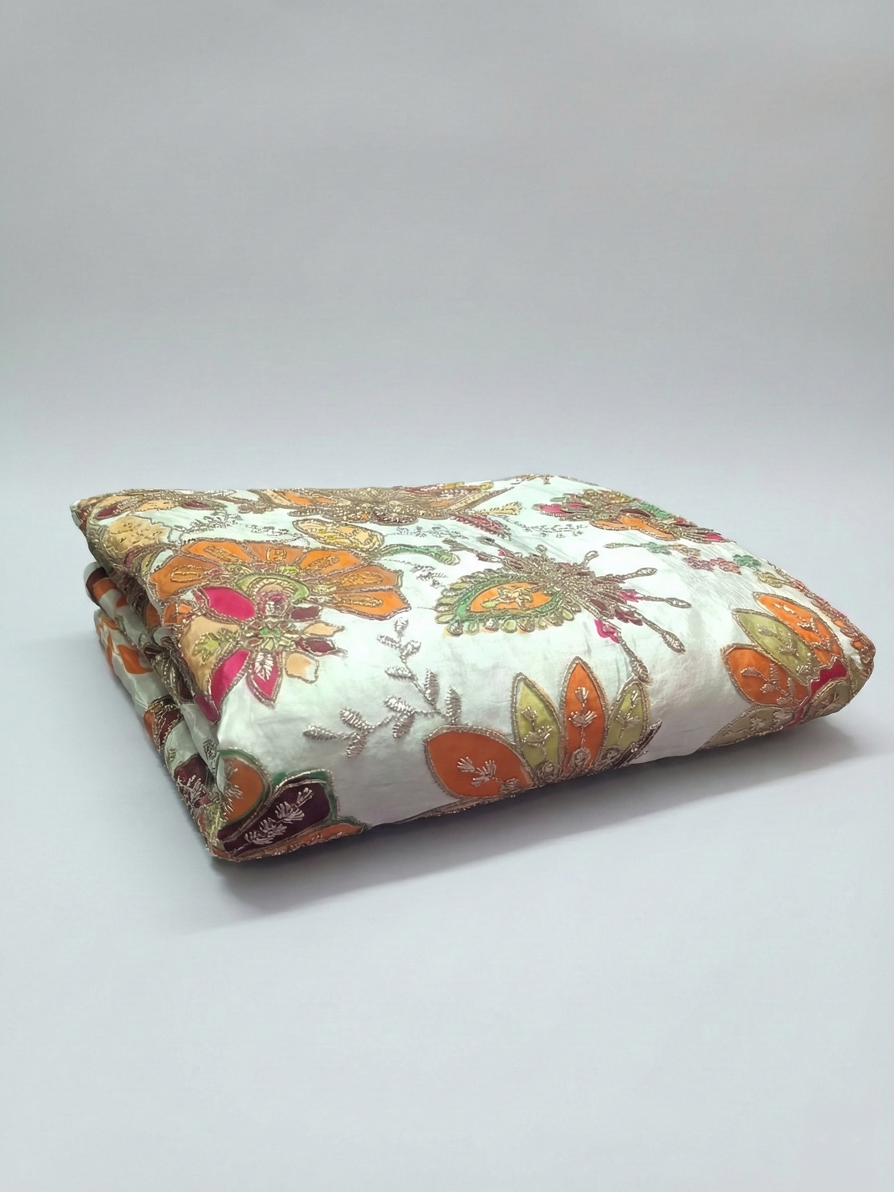 Embroidered French Crepe